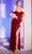 Cinderella Divine OC011 - Sweetheart Basque Evening Gown Prom Dresses 4 / Red-