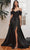 Cinderella Divine OC012 - Off-Shoulder Appliques Prom Dress Prom Dresses 4 / Black-