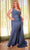 Cinderella Divine PT004 - Asymmetric Prom Dress with Ruched Bodice Prom Dresses