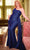 Cinderella Divine PT004C - Sheath  Asymmetrical Evening Dress Evening Dresses 16 / Navy