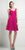 Cinderella Divine - Ruche-Ornate Cutout Cocktail Dress 3832 Cocktail Dresses S / Fuchsia