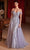 Cinderella Divine SF009 - Sequin Embellished Cold Shoulder Prom Dress Pageant Dresses 2 / Fog Grey