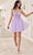 Cinderella Divine SF047 - Jeweled Detail Tulle Cocktail Dress Cocktail Dresses XXS / Lavender