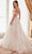 Cinderella Divine WN308 - Off-Shoulder Wedding Gown with Floral Details Bridal Dresses