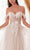 Cinderella Divine WN308 - Off-Shoulder Wedding Gown with Floral Details Bridal Dresses