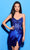 Clarisse 30422 - Beaded Lace Scoop Cocktail Dress Cocktail Dresses 00 / Royal