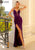 Clarisse 810451 - High Slit Lace Prom Dress Prom Dresses 00 / DarkPurple