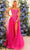 Clarisse 810757 - Applique Prom Gown with Slit Special Occasion Dress 00 / Fuchsia