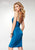 Clarisse - Knee Length Pleat-Ornate Beaded Dress M6562 Evening Dresses