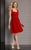 Clarisse M6261 - Sweetheart Flare Dress with Ruched Detailing Cocktail Dresses 18 / Red