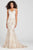 Colette By Daphne - CL12010 Sleeveless V-Neck Mermaid Dress Prom Dresses 0 / Ivory/Gold