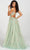 Colette By Daphne CL12207 - Embellished Tulle Slit Ball Gown Prom Dresses