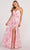 Colette By Daphne CL2056 - Floral A line Prom Dress Prom Dresses 00 / Pink/Multi