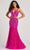Colette By Daphne CL5103 - Feather Ornate Prom Dress Prom Dresses 00 / Fuchsia