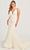 Colette By Daphne CL5121 - Beaded Floral Prom Dress Prom Dresses 00 / Diamond White