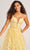 Colette By Daphne CL5233 - Plunging V-Neck A-Line Evening Dress Prom Dresses