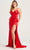 Colette By Daphne CL5284 - Draped Satin Prom Dress Prom Dresses 00 / Red