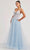 Colette By Daphne CL8100 - Lace Detailed Prom Gown Prom Dresses 00 / Lt.Blue