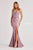 Colette By Daphne CL8410 - Floral Embellished Mermaid Gown Prom Dresses 00 / Dusty Lilac/Multi