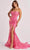 Colette By Daphne CL8440 - High Slit Mermaid Long Gown Prom Dresses 00 / Cotton Candy