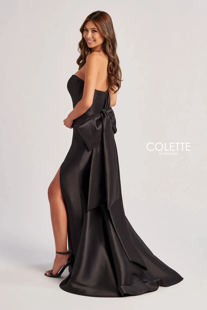 Colette By Daphne CL8470 - Bow Back Prom Gown Prom Dresses 00 / Black