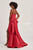 Colette By Daphne CL8470 - Bow Back Prom Gown Prom Dresses 00 / Scarlet