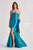 Colette By Daphne CL8470 - Bow Back Prom Gown Prom Dresses 00 / Turquoise