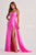 Colette By Daphne CL8480 - Cutout Midriff Prom Gown Prom Dresses 00 / Hot Pink