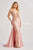 Colette By Daphne CL8535 - Lace Applique Bodice Prom Gown Prom Dresses 00 / Rose Gold