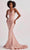 Colette By Daphne CL8580 - Metallic Halter Prom Dress Prom Dresses 00 / Rose Gold