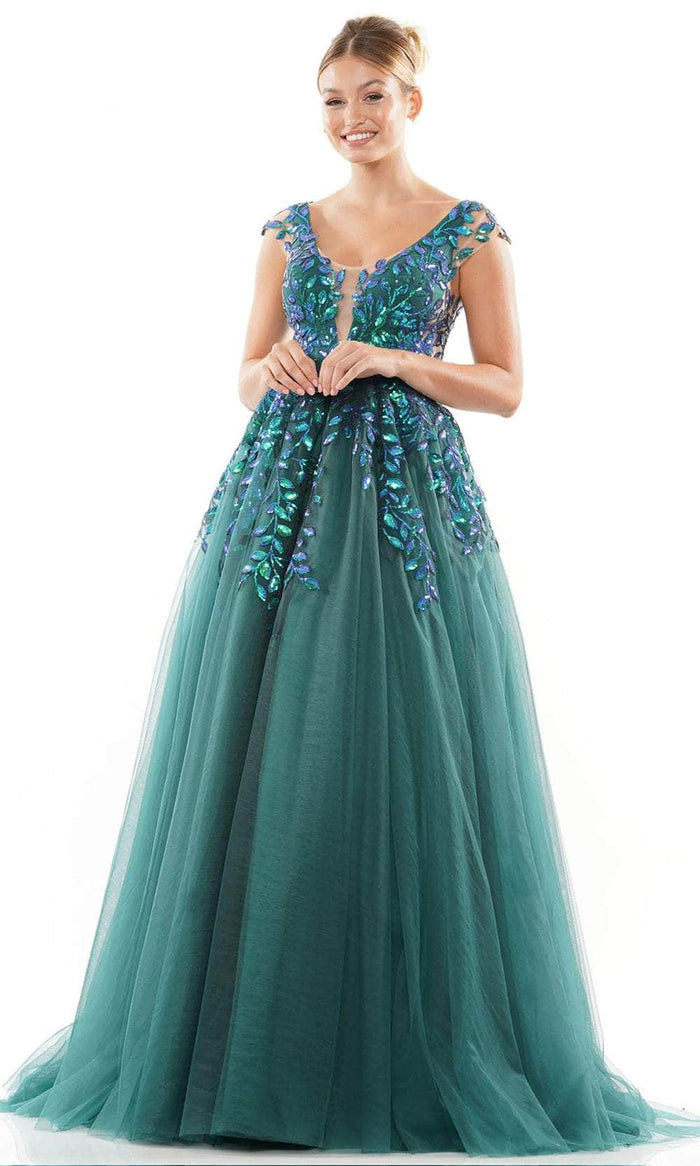 Colors Dress 3239 - Scoop A-Line Prom Dress Evening Dresses 0 / Deep Green