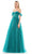 Colors Dress 3240 - Off Shoulder Tulle Prom Dress Evening Dresses 0 / Deep Green