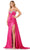 Colors Dress 3305 - Jeweled V-Neck Prom Dress Evening Dresses 0 / Hot Pink