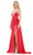 Colors Dress 3305 - Jeweled V-Neck Prom Dress Evening Dresses 0 / Red