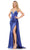 Colors Dress 3305 - Jeweled V-Neck Prom Dress Evening Dresses 0 / Royal