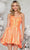 Colors Dress 3324 - Sequin A-Line Short Dress Special Occasion Dress 0 / Orange