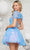 Colors Dress 3329 - Strapless Patterned Sequin Cocktail Dress Special Occasion Dress