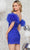 Colors Dress 3330 - Feather Off-Shoulder Cocktail Dress Special Occasion Dress