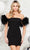 Colors Dress 3330 - Feather Off-Shoulder Cocktail Dress Special Occasion Dress