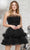 Colors Dress 3332 - Sweetheart Tulle Cocktail Dress Special Occasion Dress 0 / Black