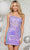 Colors Dress 3335 - Asymmetrical Sequin Embellished Cocktail Dress Special Occasion Dress 0 / Lilac