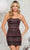 Colors Dress 3352 - Strapless Rhinestone Embellished Cocktail Dress Cocktail Dresses 0 / Black/Pink