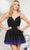 Colors Dress 3359 - Ombre Tulle Cocktail Dress Special Occasion Dress 0 / Black Royal