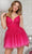 Colors Dress 3359 - Ombre Tulle Cocktail Dress Special Occasion Dress 0 / Magenta Pink