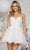 Colors Dress 3367 - Glitter Sweetheart Neck Cocktail Dress Homecoming Dresses 0 / Off White
