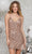 Colors Dress 3375 - Sleeveless Sequin Cocktail Dress Cocktail Dresses 0 / Rose Gold