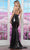 Colors Dress 3413 - Halter Neck Sheer Insert Prom Gown Evening Dresses