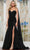 Colors Dress 3467 - Sequin Appliqued Long Cape Prom Gown Evening Dresses