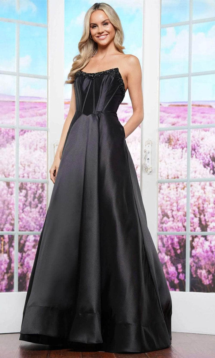 Colors Dress 3478 - Scoop Neck Mikado Prom Dress Special Occasion Dress