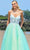 Colors Dress 3497 - Sequin Appliqued Plunging Neck Prom Dress Prom Dresses